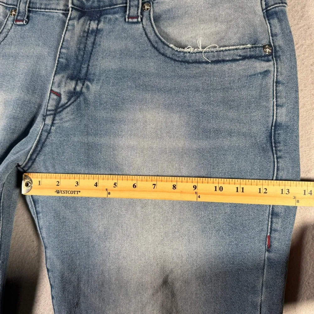 True Religion Geno Relaxed Slim Light Wash Denim Jeans Mens 38 57795-00 Blue